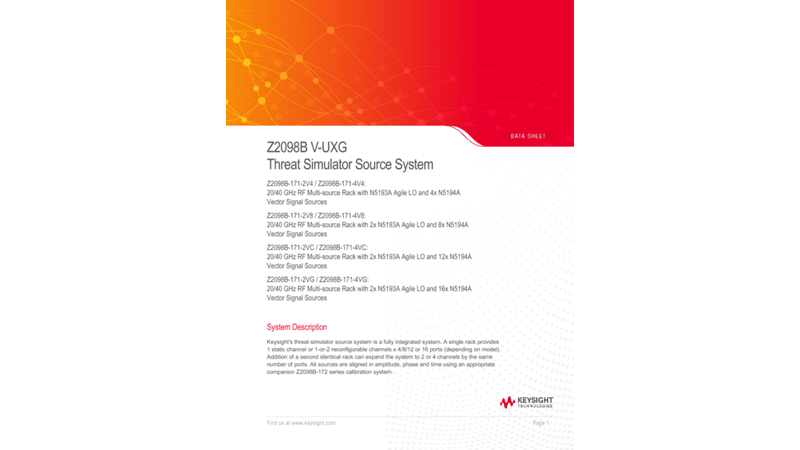 Z2098B V-UXG Threat Simulator Source System